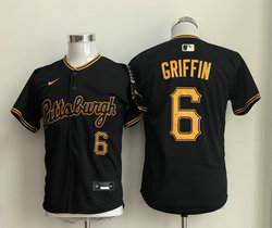 Youth Nike Pittsburgh Pirates #6 Konnor Griffin Black Authentic stitched MLB jersey
