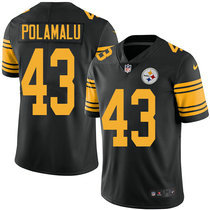 Youth Nike Pittsburgh Steelers #43 Troy Polamalu Black Rush Authentic Stitched NFL Jersey