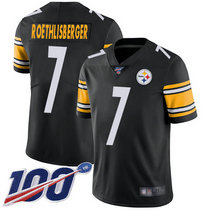 Youth Nike Pittsburgh Steelers #7 Ben Roethlisberger 100th Season Black Vapor Untouchable Authentic Stitched NFL Jersey