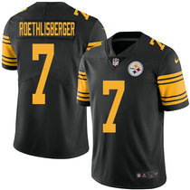 Youth Nike Pittsburgh Steelers #7 Ben Roethlisberger Limited Black Rush Authentic Stitched NFL Jersey