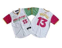 Youth Nike San Diego Padres #13 Manny Machado White City Limited Authentic Stitched MLB Jersey