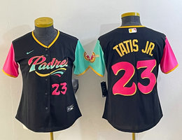 Youth Nike San Diego Padres #23 Fernando Tatis Jr #23 front 2022 City Authentic Stitched MLB Jersey