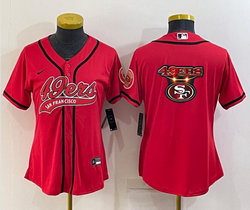 Youth Nike San Francisco 49ers Blank Red Joint Big Logo Authentic Stitched baseball jersey