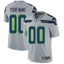 Youth Nike Seattle Seahawks Customized Grey Limited Vapor Untouchable Authentic Stitched NFL Jerseys