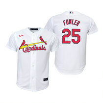 Youth Nike St.Louis Cardinals #25 Dexter Fowler White Authentic Stitched MLB Jersey