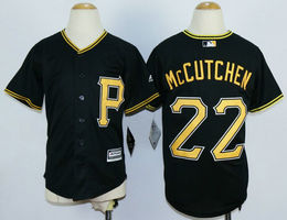 Youth Pittsburgh Pirates #22 Andrew McCutchen Black Authentic Baseball MLB Jersey