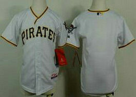 Youth Pittsburgh Pirates Blank White Authentic stitched MLB jersey