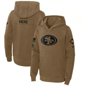 Youth San Francisco 49ers 2023 Camo Salute To Service Pullove Hoodie