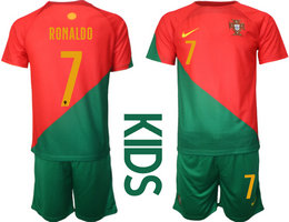 kids Portugal #7 RONALDO Home goalkeeper soccer jerseys